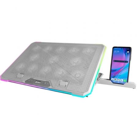 Mars Gaming Notebook Cooler Pad MNBC13 A-RGB Blanco Hasta 17" 13 Ventiladores Función Stand Iluminación Mars Gaming Notebook Cooler Pad MNBC13 A-RGB Blanco Hasta 17" 13 Ventiladores Función Stand Iluminación