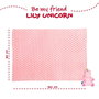PERLETTI Peluche + Manta suave Unicornio Lily 22cm, Manta 120x80cm