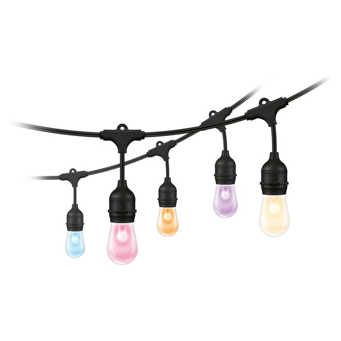WiZ Guirnalda de Luces Inteligentes White & Color 15m Negro, 120lm, IP44/IP65 WiZ Guirnalda de Luces Inteligentes White & Color 15m Negro, 120lm, IP44/IP65
