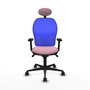 PIQUERAS Y CRESPO Silla de oficina Jorquera Rosa y Azul
