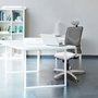 PIQUERAS Y CRESPO Silla de oficina Motilla con mecanismo Sincro/Traslack Azul y Blanco