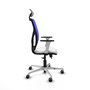 PIQUERAS Y CRESPO Silla de oficina Motilla con mecanismo Sincro/Traslack Azul y Blanco