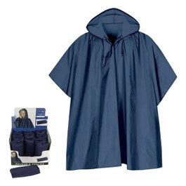 Lifetime Poncho chubasquero con capucha azul