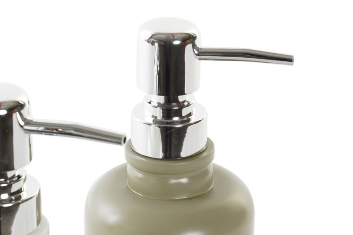 DKD Home Decor Dosificador Blanco Azul Marino Cristal ABS 400ml 7.5 x 20 x 10 cm (12 Unidades)