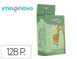 Imaginovo Juego de mini bloques de construcción Shape It Jirafa, 128 piezas