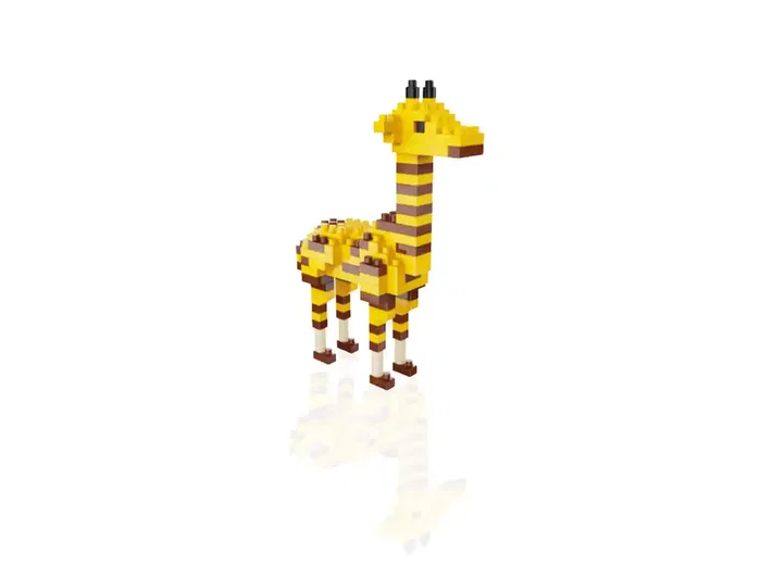 Imaginovo Juego de mini bloques de construcción Shape It Jirafa, 128 piezas