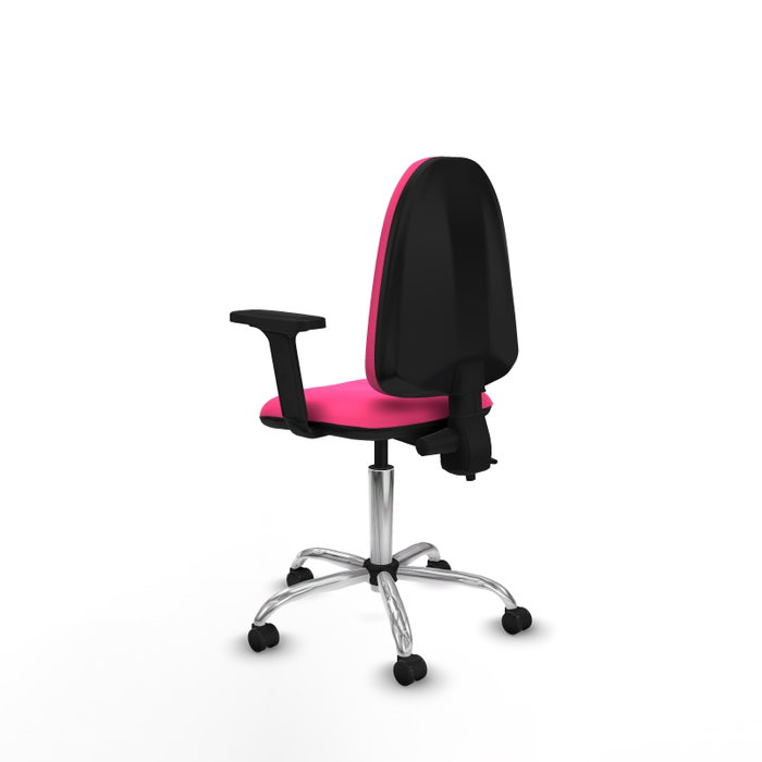 PIQUERAS Y CRESPO Silla de oficina Aýna Rosa con mecanismo de doble maneta