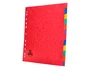 Q-connect Separadores Cartulina Brillo Juego de 12 DIN A4+ Colores Vivos Opacos