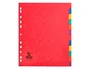 Q-connect Separadores Cartulina Brillo Juego de 12 DIN A4+ Colores Vivos Opacos