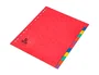 Q-connect Separadores Cartulina Brillo Juego de 12 DIN A4+ Colores Vivos Opacos