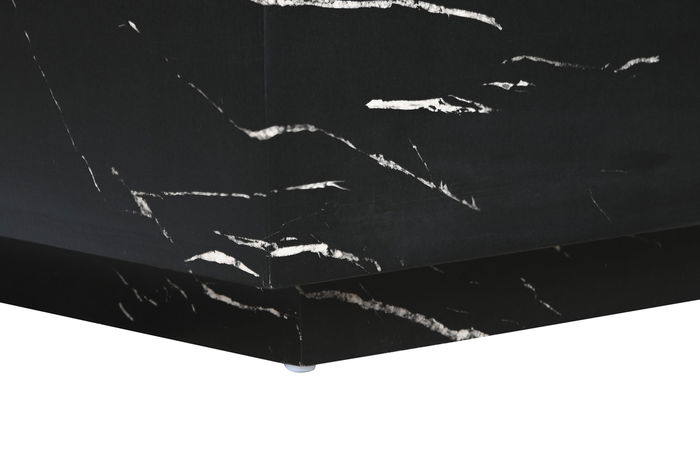 DKD Home Decor Mesa Centro Moderno Negro MDF 90x90x35 cm