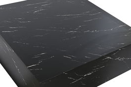 DKD Home Decor Mesa Centro Moderno Negro MDF 90x90x35 cm