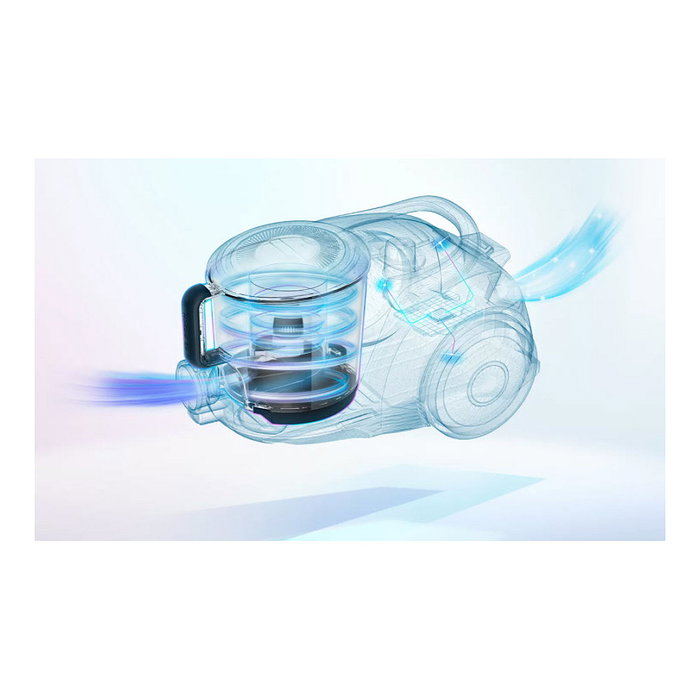 Bosch BGC41XSIL Aspiradora Cilíndrica sin Bolsa Serie 6, 700W, 2.4L, Filtro EPA, para Alfombra, Suelo Duro y Tapicería