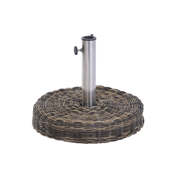 DKD Home Decor Base para Parasol de Ratán Sintético Marrón 20 kg DKD Home Decor Base para Parasol de Ratán Sintético Marrón 20 kg