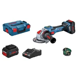 Bosch Professional Amoladora Angular GWX 18V-15 SC BITURBO X-LOCK con 2 Baterías ProCORE18V 8.0Ah y L-Boxx