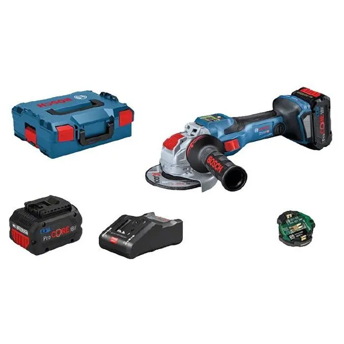 Bosch Professional Amoladora Angular GWX 18V-15 SC BITURBO X-LOCK con 2 Baterías ProCORE18V 8.0Ah y L-Boxx Bosch Professional Amoladora Angular GWX 18V-15 SC BITURBO X-LOCK con 2 Baterías ProCORE18V 8.0Ah y L-Boxx
