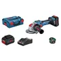 Bosch Professional Amoladora Angular GWX 18V-15 SC BITURBO X-LOCK con 2 Baterías ProCORE18V 8.0Ah y L-Boxx
