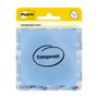 Post-it Bloc de notas adhesivas transparentes 73x73 mm azul pastel