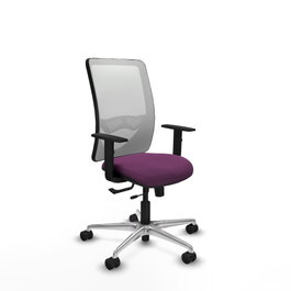 PIQUERAS Y CRESPO Silla de oficina Zulema con mecanismo Sincro/Traslack, Morado y Blanco