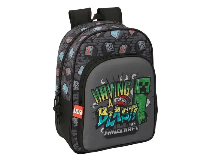 Safta Mochila Infantil Minecraft Graffiti Adaptable a Carro Safta Mochila Infantil Minecraft Graffiti Adaptable a Carro