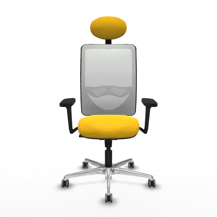 PIQUERAS Y CRESPO Silla de oficina Zulema con mecanismo Sincro, Amarillo y Blanco PIQUERAS Y CRESPO Silla de oficina Zulema con mecanismo Sincro, Amarillo y Blanco