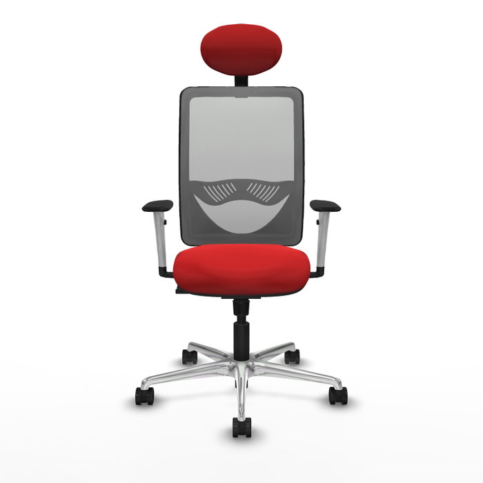 PIQUERAS Y CRESPO Silla de oficina Zulema con mecanismo Sincro Rojo y Gris PIQUERAS Y CRESPO Silla de oficina Zulema con mecanismo Sincro Rojo y Gris