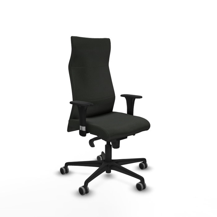 PIQUERAS Y CRESPO Sillón Albacete con mecanismo Sincro, Tela Negra, Brazos 1D y Ruedas 65 mm PIQUERAS Y CRESPO Sillón Albacete con mecanismo Sincro, Tela Negra, Brazos 1D y Ruedas 65 mm