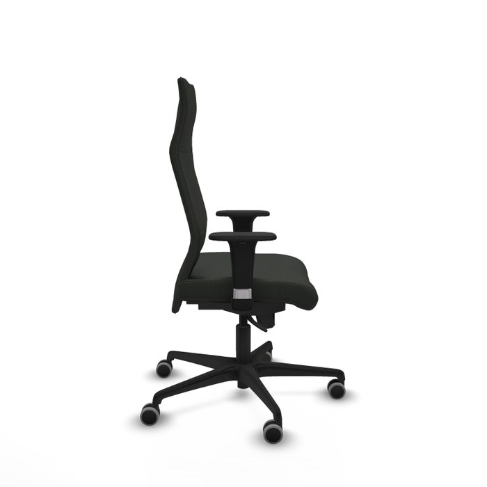 PIQUERAS Y CRESPO Sillón Albacete con mecanismo Sincro, Tela Negra, Brazos 1D y Ruedas 65 mm PIQUERAS Y CRESPO Sillón Albacete con mecanismo Sincro, Tela Negra, Brazos 1D y Ruedas 65 mm