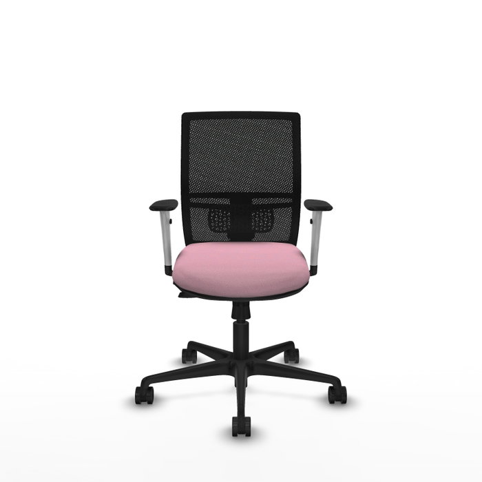 PIQUERAS Y CRESPO Silla de oficina Yunquera con mecanismo Sincro/Traslack Rosa y Negro