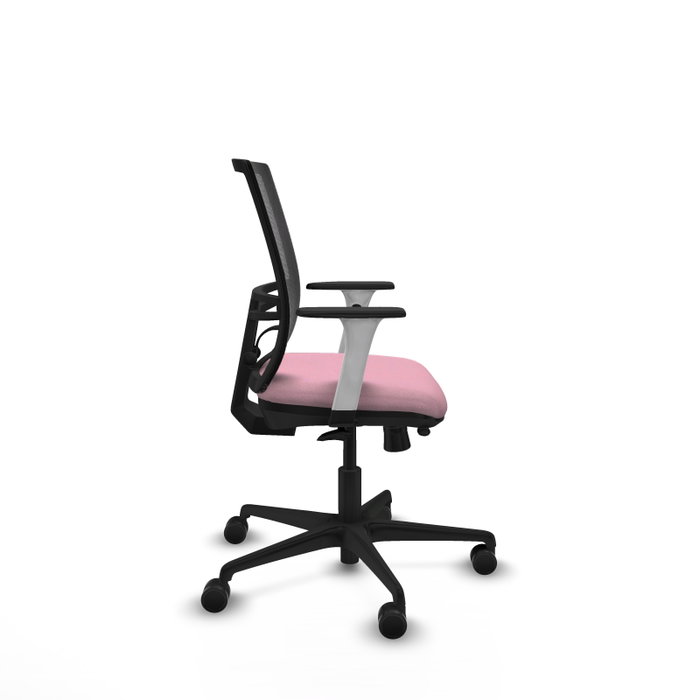 PIQUERAS Y CRESPO Silla de oficina Yunquera con mecanismo Sincro/Traslack Rosa y Negro