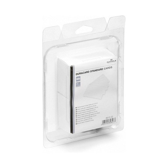 Durable 8915-02 Tarjetas de Identificación de PVC Blancas (100 unidades) Durable 8915-02 Tarjetas de Identificación de PVC Blancas (100 unidades)