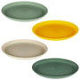 Home Deco Factory Plato Colección Bain De Soleil, Polipropileno (PP), Diámetro 20 cm x Altura 1.9 cm, Colores Surtidos (Verde, Beige, Amarillo)