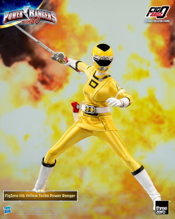 Power Rangers Turbo Figura FigZero 1/6 Yellow Turbo Power Ranger 30 cm Power Rangers Turbo Figura FigZero 1/6 Yellow Turbo Power Ranger 30 cm