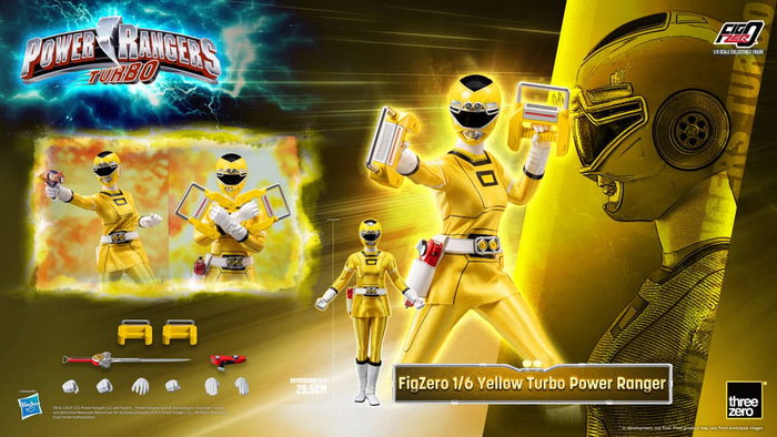Power Rangers Turbo Figura FigZero 1/6 Yellow Turbo Power Ranger 30 cm Power Rangers Turbo Figura FigZero 1/6 Yellow Turbo Power Ranger 30 cm