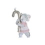 DKD Home Decor Figura Navidad Fantasia Gris Rosa Resina (3 Unidades)