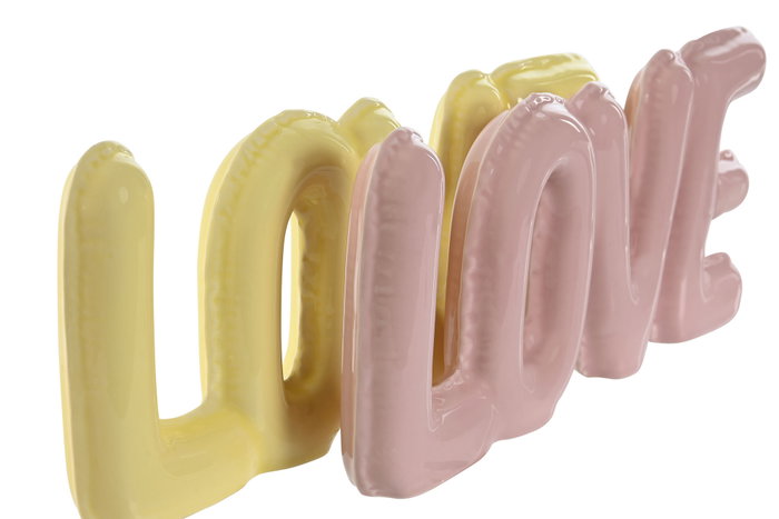 DKD Home Decor Decoración LOVE en Dolomita, Surtido de 2 Piezas DKD Home Decor Decoración LOVE en Dolomita, Surtido de 2 Piezas