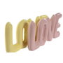 DKD Home Decor Decoración LOVE en Dolomita, Surtido de 2 Piezas
