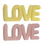 DKD Home Decor Decoración LOVE en Dolomita, Surtido de 2 Piezas