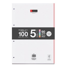 Recambio Miquelrius Emotions Notebook 5 A4 100H 90G Encolado 4 Taladros 5X5 Pastel