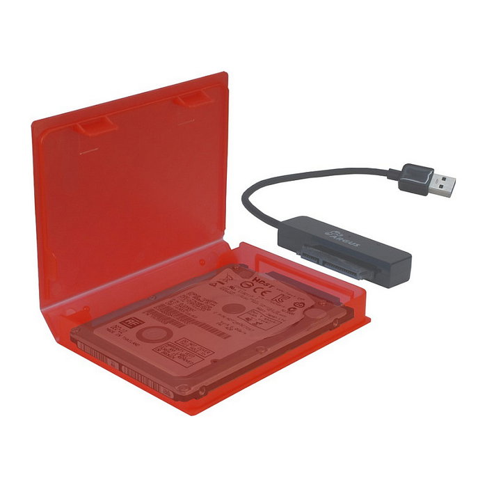 Inter-Tech HDD Schutzbox 2,5 pulgadas de plástico rojo Inter-Tech HDD Schutzbox 2,5 pulgadas de plástico rojo
