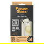 PanzerGlass Protector de Pantalla Vidrio Templado 9H para iPhone 15 Plus - Kit 3 en 1 con Aplicación en Seco, Resistente a Golpes y Anti-huellas