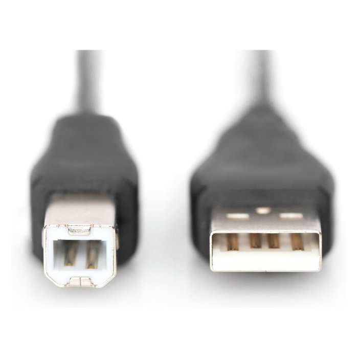 Digitus Cable de conexión USB 2.0 Tipo A a B Macho/Macho, 1,8 m, Negro