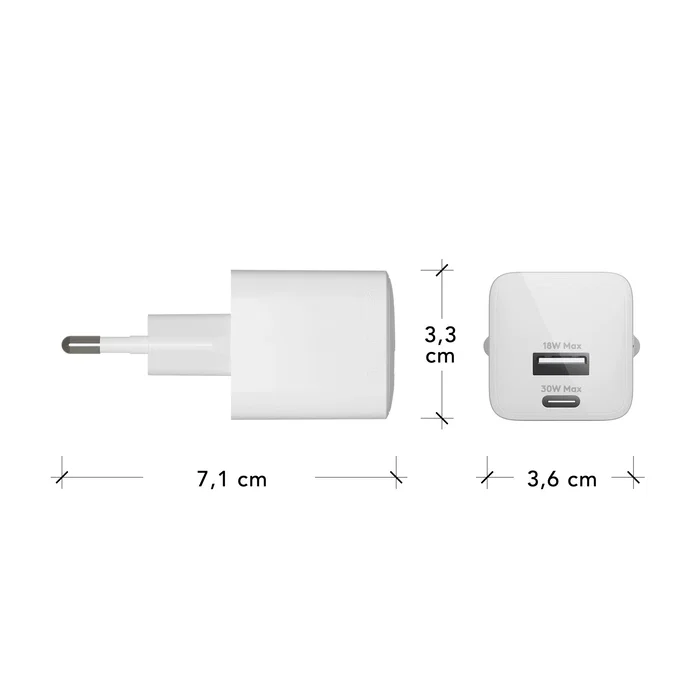 dbramante1928 CH18EUWH7098 Cargador USB-C/2.0 Blanco 30W Universal Corriente Alterna Interior 110-240V