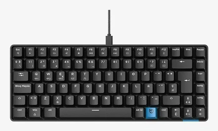 Hiditec GM1K Teclado Gaming Mecánico Inalámbrico Hot-Swap Gateron Red Negro