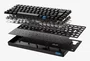 Hiditec GKE010005 GM1K Teclado Gaming Mecánico 75% Inalámbrico Triple (Bluetooth 5.0/2.4GHz/USB-C) con Hot-Swap, Switches Gateron Pro Red y Keycaps ABS, QWERTY Español, Negro