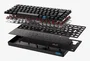 Hiditec GKE010005 GM1K Teclado Gaming Mecánico 75% Inalámbrico Triple (Bluetooth 5.0/2.4GHz/USB-C) con Hot-Swap, Switches Gateron Pro Red y Keycaps ABS, QWERTY Español, Negro