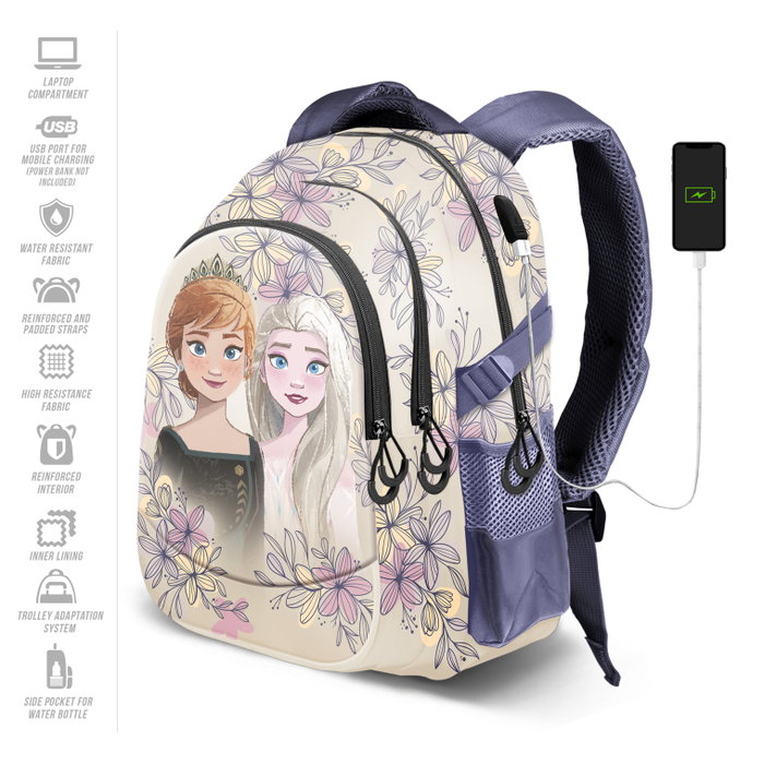 Karactermania Mochila Frozen 2 Running Plus Emotion Beige