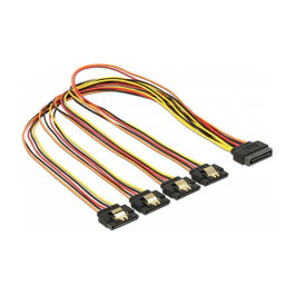DeLOCK 60158 Cable de alimentación SATA 15 pines de 4 a 1, 0,5 m