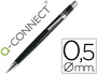 Q-connect Portaminas 0,5 mm Negro con Clip Metálico Incluye 3 Minas