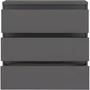 CHELSEA CHELSEA K23U27S Cómoda 3 cajones Antracita 77,2 x 42,2 x 79,9 cm